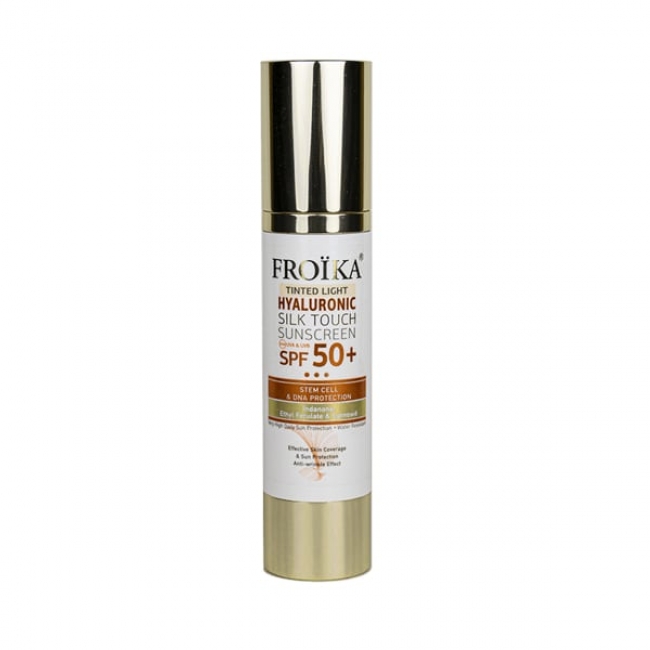 Froika Hyaluronic SilkTouch Sunscreen Tinted Light Cream Αδιάβροχο Αντηλιακό Προσώπου SPF50 με Χρώμα 50ml