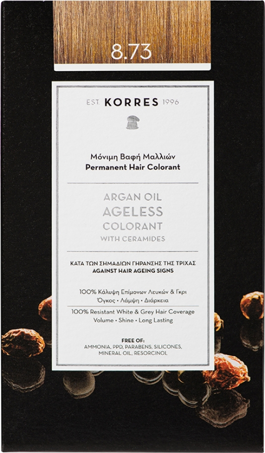 Korres Argan Oil Ageless Colorant Νο 8.73 Χρυσή Καραμέλα