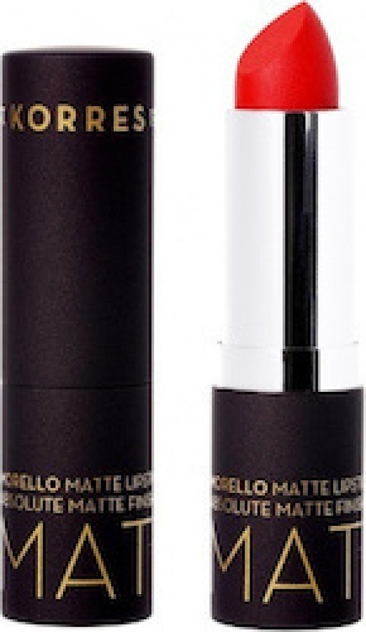 Korres Morello Matte Lipstick 54 Classic Red - Απόλυτο Ματ Αποτέλεσμα & Μεγάλη Διάρκεια 3.5g