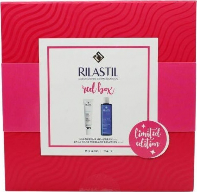 Rilastil Red Box Multirepair Daily Care Micellar Solution 250ml & Anti Wrinkle Gel Cream 40ml