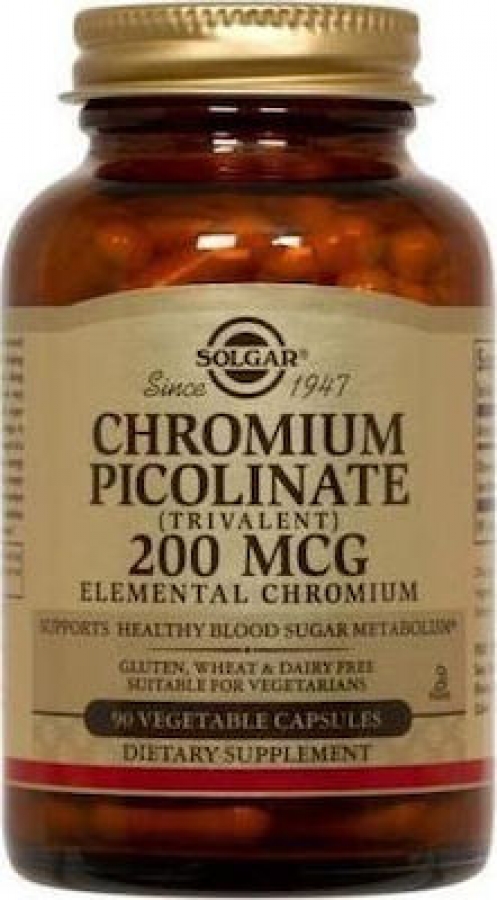 Solgar Chromium Picolinate 200mcg 90 φυτικές κάψουλες